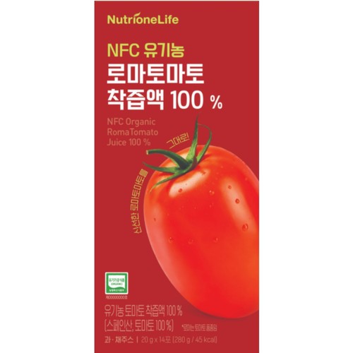 뉴트리원 NFC 유기농 로마토마토 착즙액 100% (20G*14입)