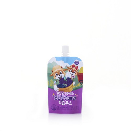  유산균이 들어있는 포도블루베리 착즙주스 (100ML)