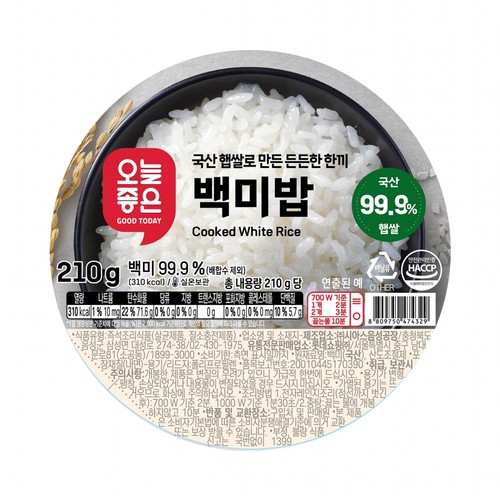  오늘좋은 백미밥 (210G*12입)