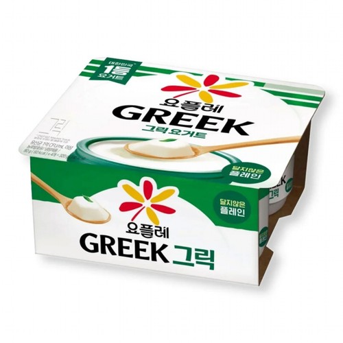 빙그레 요플레 그릭 달지않은 플레인 (80G*4입)