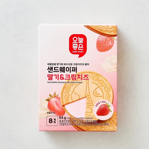 오늘좋은 샌드웨이퍼 딸기&크림치즈 (8G*8입)