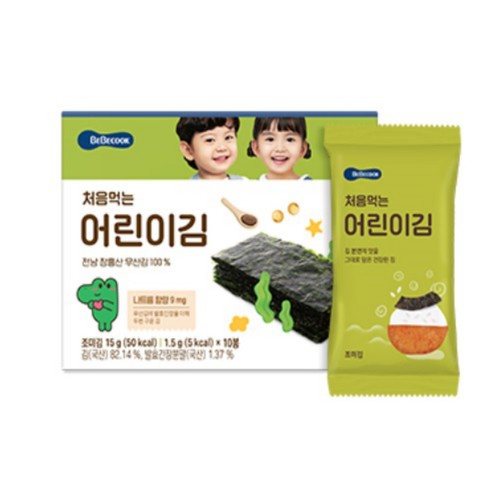 베베쿡 처음먹는 어린이 김 (15G)