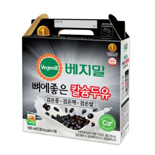정식품 베지밀 뼈에좋은칼슘두유 콩깨쌀 (190ML*16입)