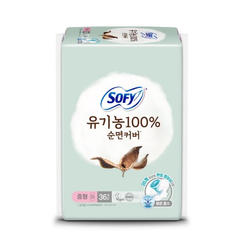  쏘피 유기농 생리대 (중형) (36입)