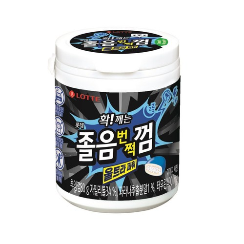 롯데 확깨는 졸음번쩍껌 울트라파워 용기 (80G)