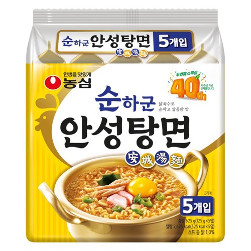 농심 순하군 안성탕면 (125G*5)