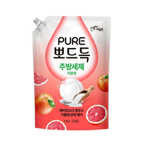 피죤 퓨어 뽀드득 주방세제 자몽향 (1.2L)