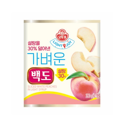 오뚜기 LIGHT&JOY 가벼운 백도 (280G)