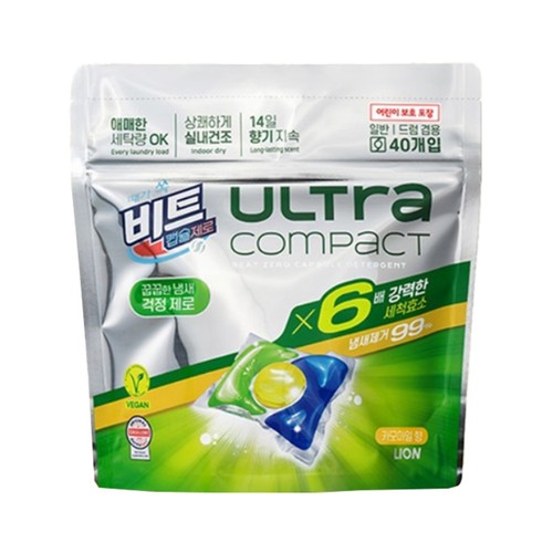 비트 제로 울트라 콤팩트 캡슐세제 (40입)
