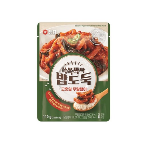 샘표 쓱쓱싹싹 밥도둑 고춧잎 무말랭이 (110G)
