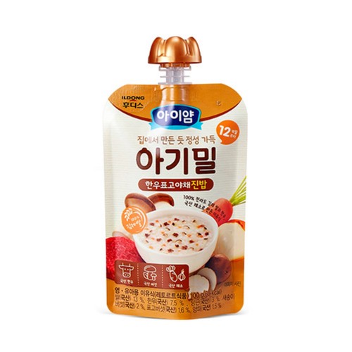  아이얌 아기밀 한우표고야채 진밥 (12개월) (100G)