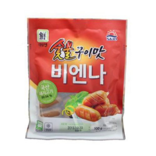 사조대림 숯불구이맛 비엔나 (100G)