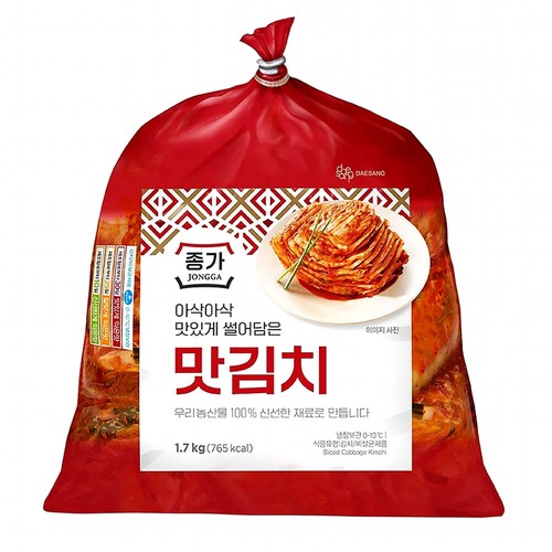 대상 종가 아삭아삭 맛있게 썰어담은 맛김치 (1.7KG)