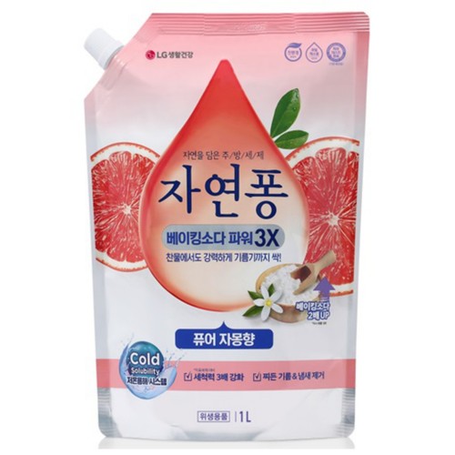 자연퐁 베이킹소다 파워 자몽향 (리필) (1L)