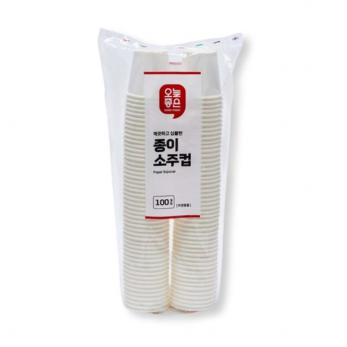 오늘좋은 종이 소주컵 (100입)