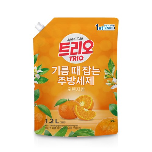 트리오 기름때 잡는 주방세제 오렌지향 (1.2L)