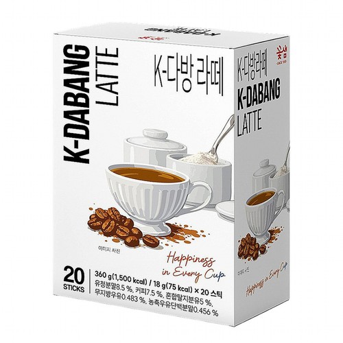 꽃샘 K-다방라떼 (18G*20입)