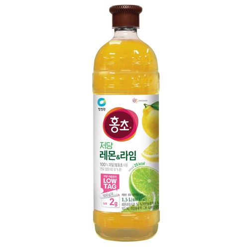 청정원 홍초 저당 레몬&라임 (1.5L)