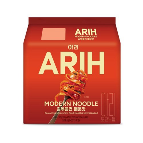 팔도 아리 모던누들 김볶음면 매운맛 (130G*4)