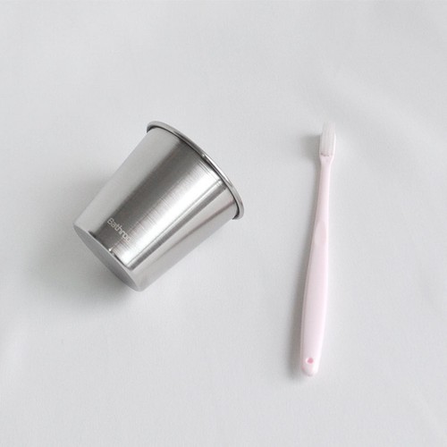  스텐 양치컵 (소) (7.8*7.5CM)