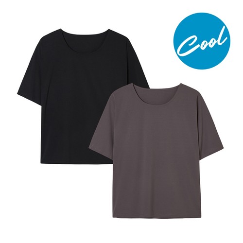 BLACK/M 오늘좋은 여성 찰랑이 반팔티셔츠