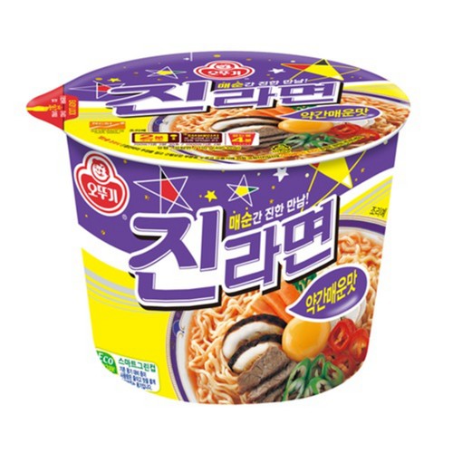 오뚜기 진라면 약간매운맛 큰컵 (110G)