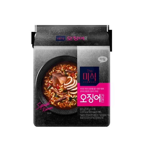 하림 더미식 오징어라면 (130G*4)