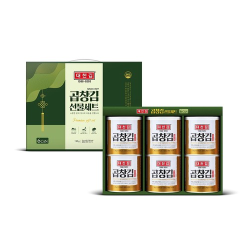 [추석 선물세트 사전예약] 대천김 곱창김 선물세트 6캔 (SET)