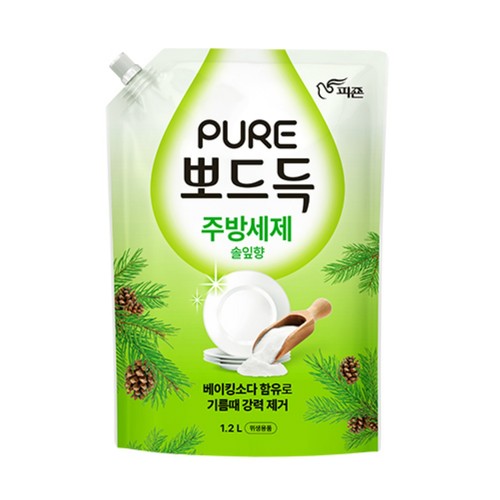피죤 퓨어 뽀드득 주방세제 솔잎향 (리필) (1.2L)