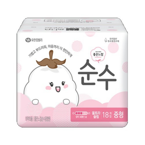 좋은느낌 순수 울트라날개 (중형) (18입)