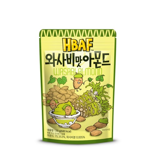 HBAF 와사비맛 아몬드 (120G)