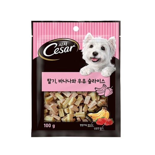 시저 트릿 (딸기바나나와 우유슬라이스) (100G)