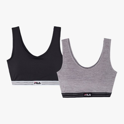 BLACK/L 휠라 스포츠 브라탑