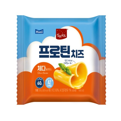 매일유업 상하 프로틴 체다 슬라이스 (17G*15)