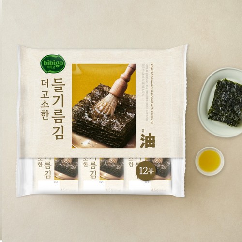 비비고 더 고소한 들기름김 (4.5G*12봉)