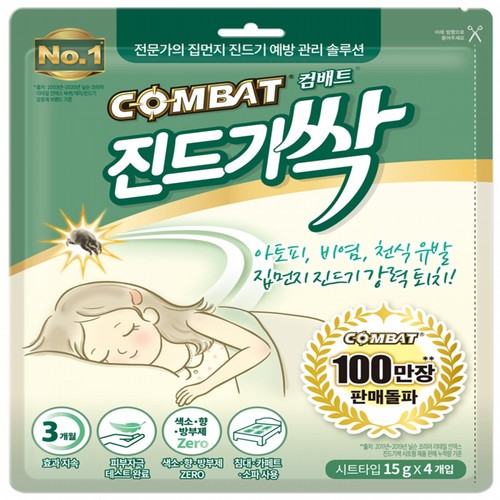 컴배트 진드기싹 시트 (4입)