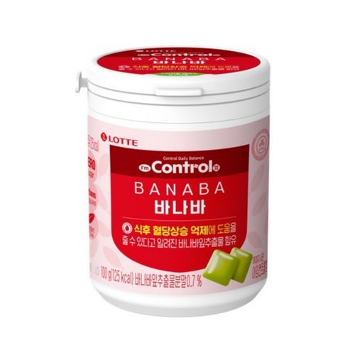 롯데 아임 컨트롤껌 바나바 용기 (100G)