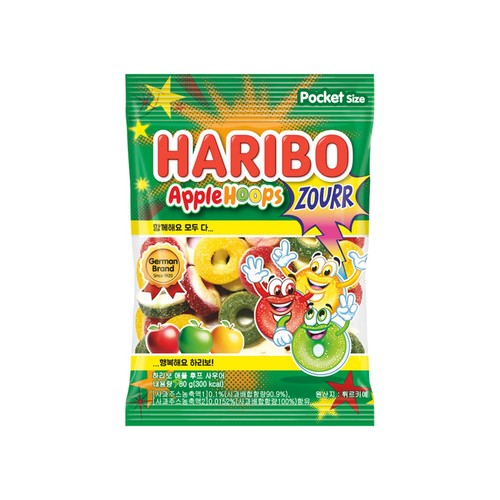 하리보 애플 후프 사우어 (80G)