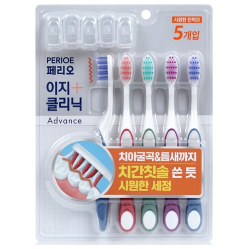 페리오 이지클리닉 칫솔(탄력모) (5입)