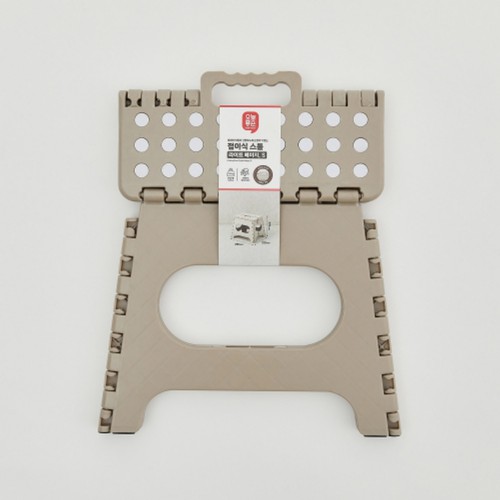 오늘좋은 접이식 스툴 (라이트 베이지, S) (29*22*27CM)