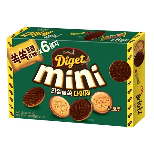 오리온 닥터유 다이제 미니 초코맛 (39G*6입)