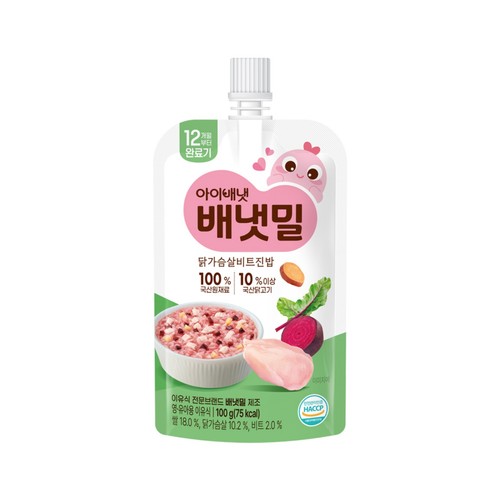 아이배냇 배냇밀 닭가슴살비트진밥 (12개월) (100G)