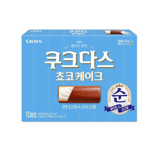 크라운 쿠크다스 초코 케이크 (202G)