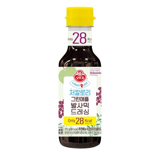 오뚜기 LIGHT&JOY 그린애플발사믹 소스 (315G)