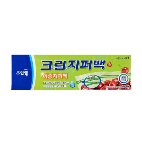 크린 이중 지퍼백 (대) (25*30cm*20매)