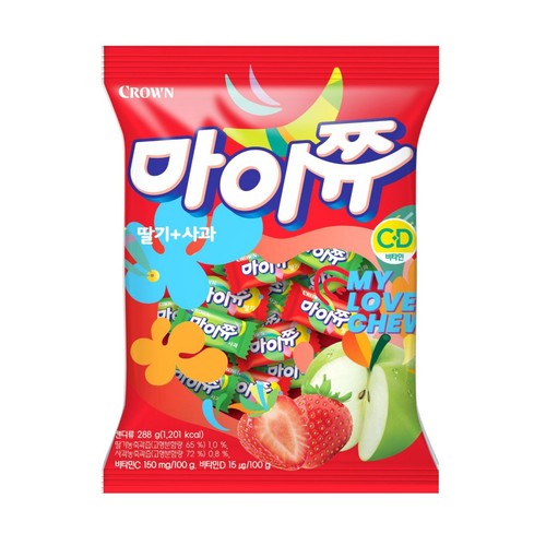 크라운 마이쮸 딸기사과 (288G)