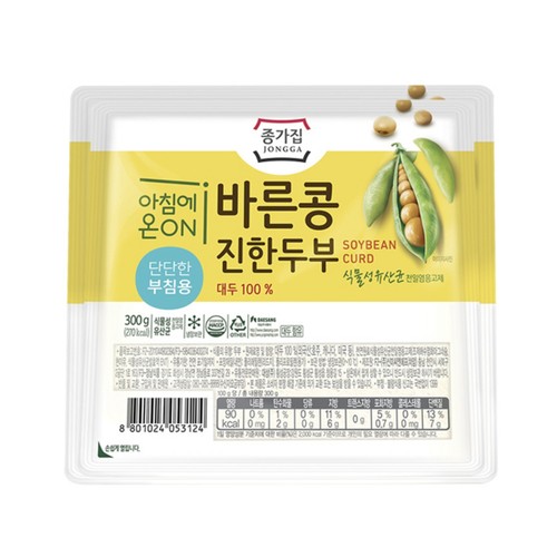 종가집 진한두부 (부침용) (300G)