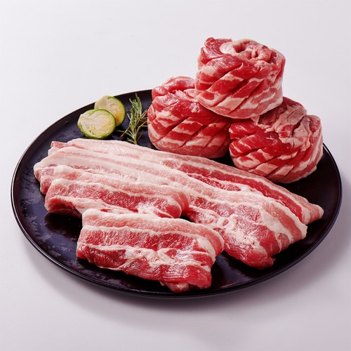 끝돼 캐나다산 돼지 삼겹살 구이용(냉장) (600G)