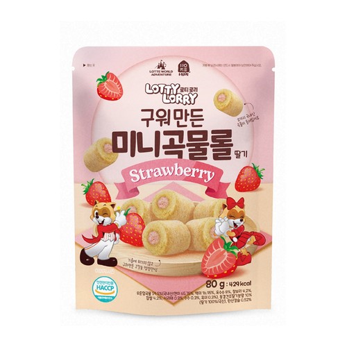 로티로리 구워만든 미니곡물롤 딸기 (80G)