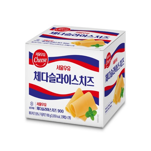 서울우유 체다 슬라이스 50매 (900G)